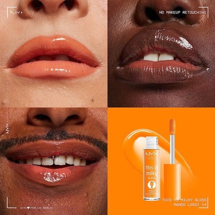 NYX Professional Makeup This Is Milky Gloss 12 Hour Hydration Vegan Mango Lassi Lip Gloss - Maison des fragrances