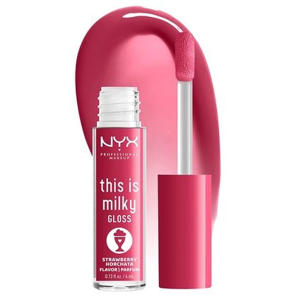 NYX Professional Makeup This Is Milky Gloss 12 Hour Hydration Vegan Strawberry Horchata Lip Gloss Mauve Pink - Maison des fragrances