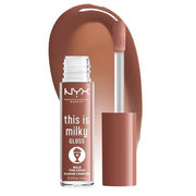 NYX PROFESSIONAL MAKEUP This Is Milky Gloss Lip Gloss with 12 Hour Hydration Vegan - Milk The Coco Dark Chocolate Milkshakes Scented - Maison des fragrances