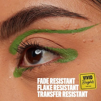NYX Professional Makeup Vivid Brights Liquid Liner Smear - Resistant Eyeliner Ghosted Green 02 - Maison des fragrances