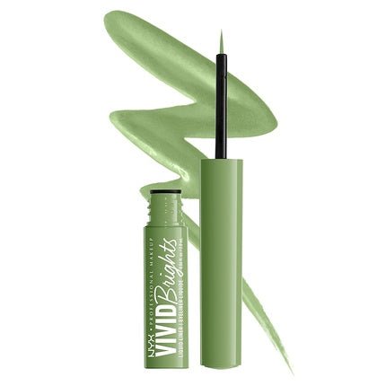 NYX Professional Makeup Vivid Brights Liquid Liner Smear - Resistant Eyeliner Ghosted Green 02 - Maison des fragrances