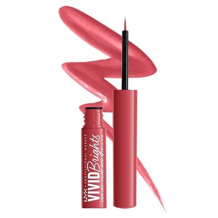 NYX PROFESSIONAL MAKEUP Vivid Brights Liquid Liner Smear - Resistant Eyeliner with Precise Tip - Red 04 - Maison des fragrances
