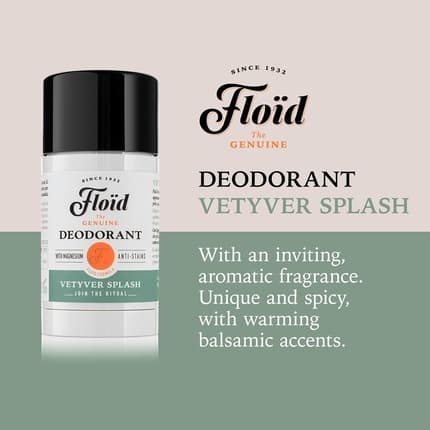 Floid Flod Vetyver Splash Stick Deodorant Déodorant (Déo) Mixte 75ml