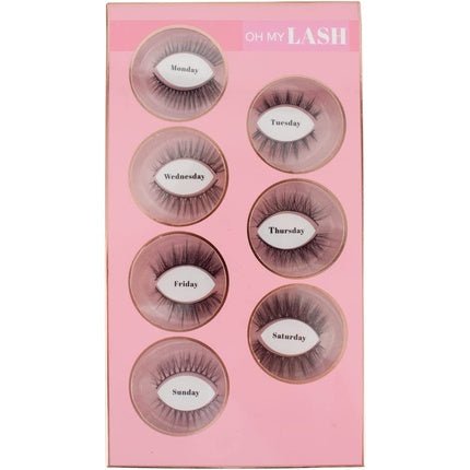 OH MY LASH Black Faux Mink False Strip Eyelashes 7 Pairs with 7 Different Styles - Maison des fragrances