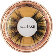OH MY LASH Black Faux Mink False Strip Eyelashes in Rose Gold Cardboard Reusable Lashes Case - Individual - Maison des fragrances
