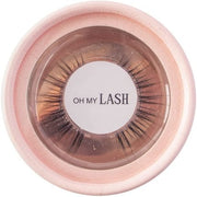 OH MY LASH Black Faux Mink False Strip Eyelashes Winged Look in Pink Cardboard Reusable Lashes Case Individual Dreamy - Maison des fragrances