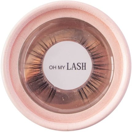 OH MY LASH Black Faux Mink False Strip Eyelashes Winged Look in Pink Cardboard Reusable Lashes Case Individual Dreamy - Maison des fragrances