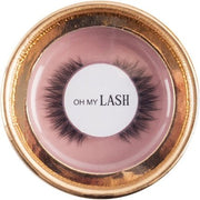 OH MY LASH Black Faux Mink False Strip Eyelashes Wispy Look in Gold Cardboard Reusable Lashes Case Individual Flawless - Maison des fragrances