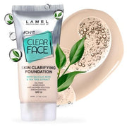 OhMy Clear Face Full Coverage Foundation with Salicylic Acid and Tea Tree Extract 1.35 fl.oz Deep Beige - Maison des fragrances
