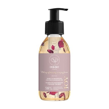 ONLYBIO Ritualia JOY Facial Oil Makeup Remover Cleansing Oil with Rose Petals and Brazil Nuts - Anti - Dryness Anti - Aging - Natural Vegan and Plant - Based - Maison des fragrances