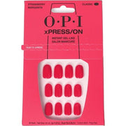 OPI xPRESS/ON Press On Nails & Cuticle Oil 30 Pcs Reusable False Nails with up to 14 Days of Wear Deeply Nourishing Gel - Like Salon Manicure Red/Pink Nail Polish Strawberry Margarita - Maison des fragrances