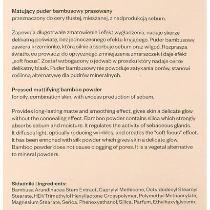 Paese Mattifying Bamboo Powder Pressed 7g - A Perfect Solution For A Matte Finish - Maison des fragrances