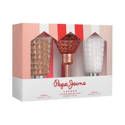 Pepe Jeans Life Is Now For Her Perfume Women 3 Piece Set - Eau de Parfum 30ml Body Lotion 50ml and Shower Gel 50ml Floral Oriental Fragrance - Maison des fragrances