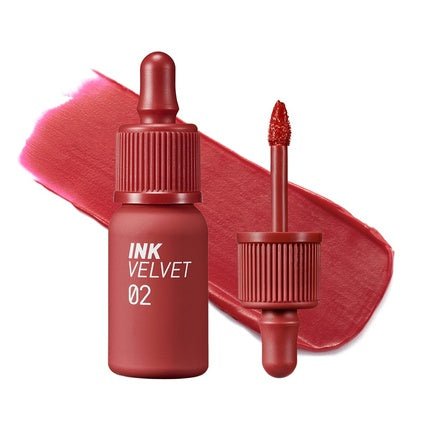 Peripera Ink the Velvet Lip Tint High Pigment Color Longwear Weightless Not Animal Tested Gluten - Free Paraben - Free 002 Celeb Deep Rose - Maison des fragrances