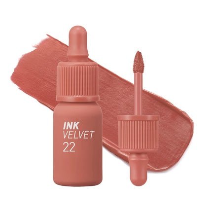 Peripera Ink the Velvet Lip Tint High Pigment Color Longwear Weightless Not Animal Tested Gluten - Free Paraben - Free 022 Bouquet Nude - Maison des fragrances