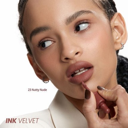 Peripera Ink the Velvet Lip Tint High Pigment Color Longwear Weightless Not Animal Tested Gluten - Free Paraben - Free 023 Nutty Nude - Maison des fragrances