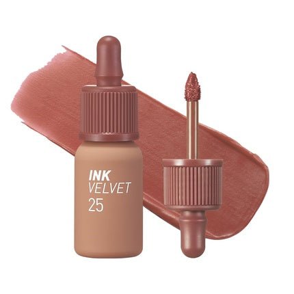 Peripera Ink the Velvet Lip Tint High Pigment Color Longwear Weightless Not Animal Tested Gluten - Free Paraben - Free 025 CINNAMON NUDE - Maison des fragrances
