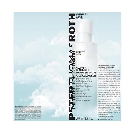 Peter Thomas Roth Water Drench Hyaluronic Cloud Makeup Removing Gel Cleanser with Hyaluronic Acid - Maison des fragrances