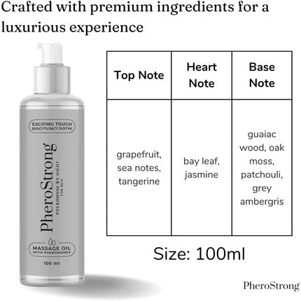 Pherostrong by Night Massage Oil Excite with Pheromones 100ml pour femme - Maison des fragrances