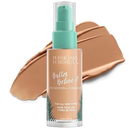 Physicians Formula Murumuru Butter Believe It! Foundation + Concealer with Murumuru Butter, Cupuaçu, and Tucuma for Radiant Glow - Medium Beige - Maison des fragrances
