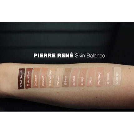 Pierre Rene Skin Balance Cover Fluid Foundation Waterproof Concealing Foundation 19 Cool Ivory 30ml - Maison des fragrances
