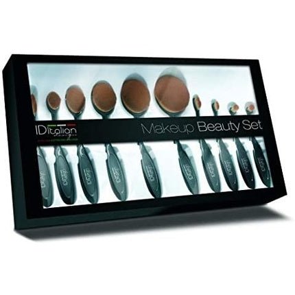 POSTQUAM 10 - Piece Makeup Brush Set IDACCBRUSH10 Black - Maison des fragrances