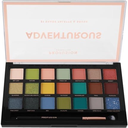 Profusion Adventurous Eyeshadow Palette With Brush - 21 Shades - Maison des fragrances
