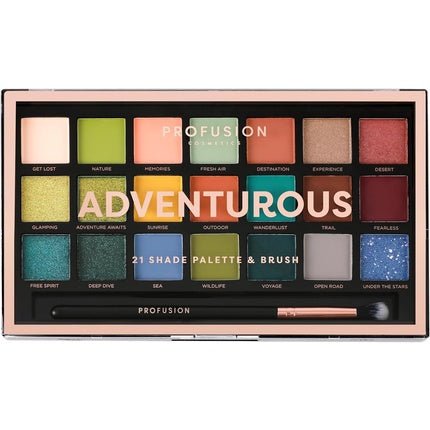 Profusion Adventurous Eyeshadow Palette With Brush - 21 Shades - Maison des fragrances