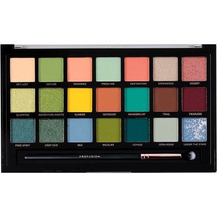 Profusion Adventurous Eyeshadow Palette With Brush - 21 Shades - Maison des fragrances
