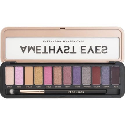 Profusion Cosmetics Eyeshadow Palette Pro Makeup Case Amethyst Eyes - Maison des fragrances