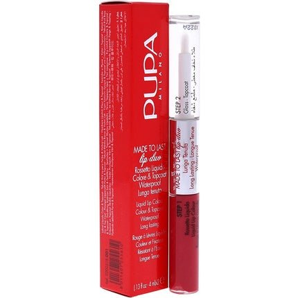 Pupa Made To Last Lip Duo Liquid Lip Colour & Topcoat Waterproof Long Lasting - 2x4ml - Maison des fragrances