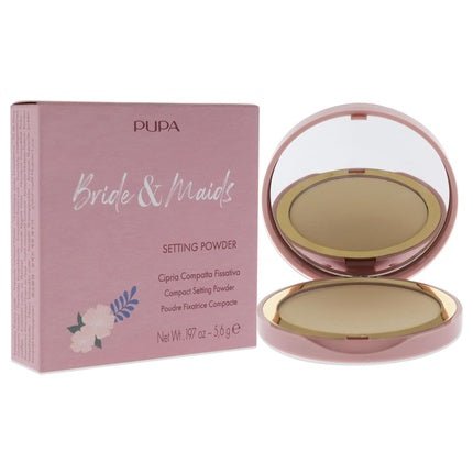 PUPA Milano Bride and Maids Setting Powder 001 Bride Veil Ultra - Fine Lightweight Matte Powder with SPF 15 0.2 oz - Maison des fragrances