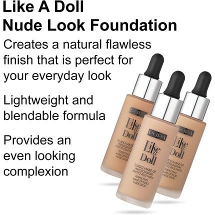 PUPA Milano Like A Doll Perfecting Make - Up Fluid 30ml Beige - Maison des fragrances