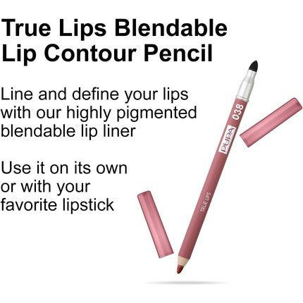 Pupa Milano True Lips Blendable Lip Liner 038 Rose Nude For Women 0.042oz - Maison des fragrances