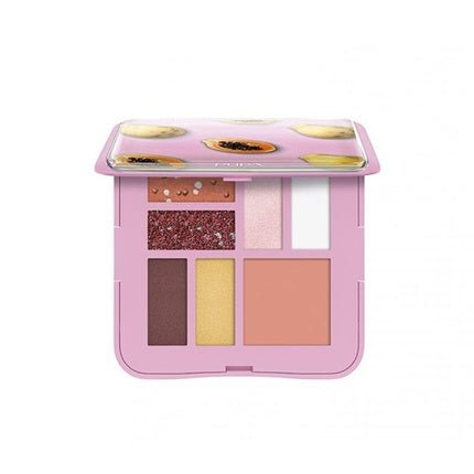 Pupa Tropical Cosmetic Bag 007 Pink Papaya Palette Face and Eyes with Mirror 8g - Maison des fragrances