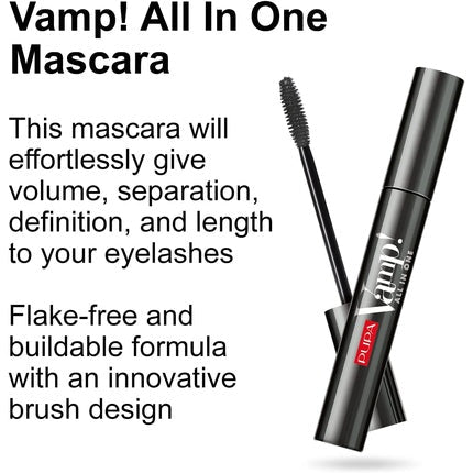 Pupa Vamp! All In One Mascara 101 Black 9ml - Maison des fragrances