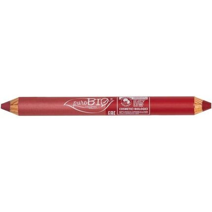 PuroBio Duo - Day and Night Lip Pencil Lipstick Coral Pink and Cherry Red - Maison des fragrances