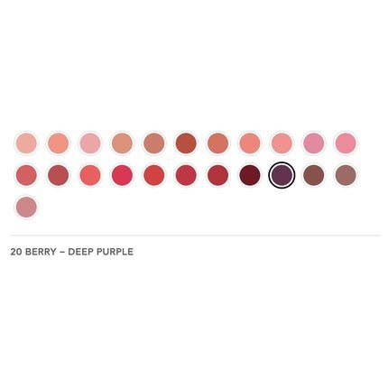 Radiant Professional Advanced Care Lipstick Ultra Nourishing Moisturizing Long Lasting Matte Lipstick With Vitamin E UVA UVB Filters Velvet 20 Berry Deep Purple - Maison des fragrances