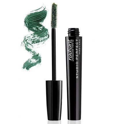 Radiant Professional Studio Perfect Volume Mascara with Silicone Brush and Natural Wax for Healthy Voluminous Lashes 0.30 ounces Green - Maison des fragrances