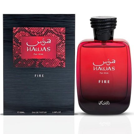 Rasasi Hawas Fire - Bold Arabian Perfume Eau de Parfum (EDP) Homme 100ml - Maison des fragrances