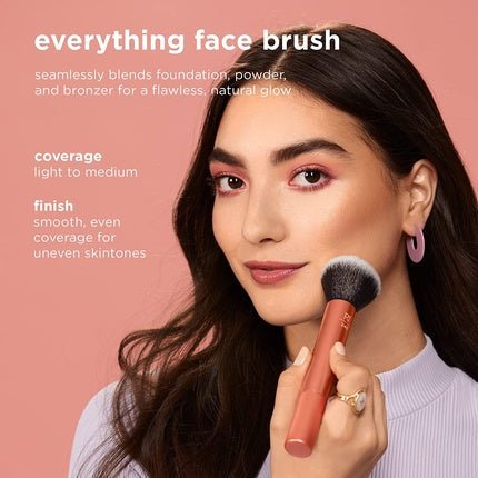 Real Techniques Everything Face Makeup Brush for Flawless Finish Streak Free - Maison des fragrances