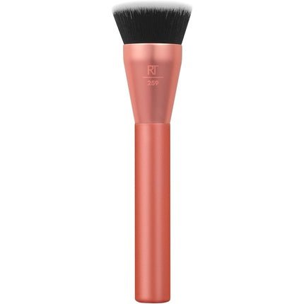 Real Techniques Glow Round Base Makeup Brush for Liquid and Cream Makeup Flat Top Foundation Brush Buffing Blending Coverage Dense Synthetic Bristles Vegan Cruelty Free 1 Count - Maison des fragrances