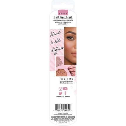 Real Techniques Light Layer Blush Makeup Brush for Cream and Powder Blush 430 - Maison des fragrances