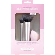 Real Techniques Limited Edition Naturally Radiant Makeup Sponge and Brush Set Pink 4 Piece - Maison des fragrances
