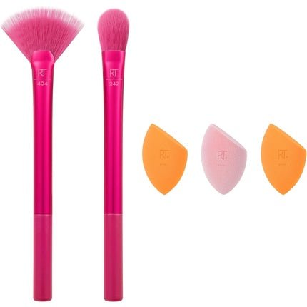 Real Techniques Limited Edition Starlite Nights Brush and Sponge Kit 5 Piece Gift Set - Maison des fragrances