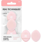 Real Techniques Mini Miracle Powder Puff Trio for Setting and Baking Loose and Pressed Powder Targeted Setting Under Eyes and On Blemishes - Maison des fragrances