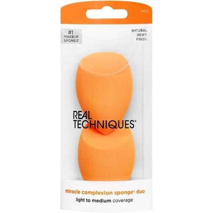 Real Techniques Miracle Complexion Makeup Sponge for Full Coverage Foundation - Pack of 2 - Maison des fragrances
