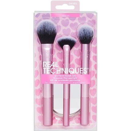 Real Techniques Perfect Finish Kit For Blush Bronzer Highlighter - Maison des fragrances