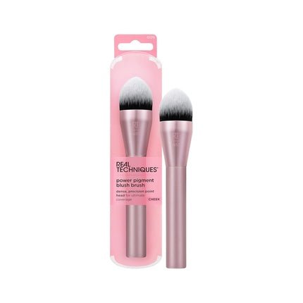 Real Techniques Power Pigment Blush Makeup Brush Cheek Brush For Liquid & Cream Blush Dense Synthetic Bristles Unique Pointed Shape For Precise Application Vegan & Cruelty Free 1 Count - Maison des fragrances
