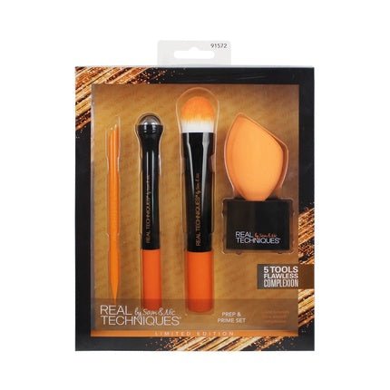 Real Techniques Prep and Prime Makeup Brush Set - Maison des fragrances